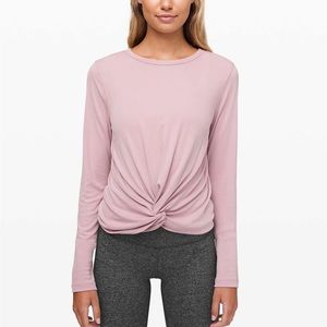 Lululemon twist front long sleeve pink